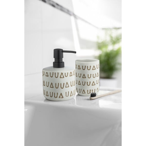 Бежова керамична чаша за четки за зъби Avila - Wenko-image-1