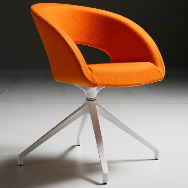 Oranžová kancelářská židle Zago Que Five