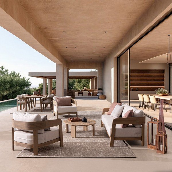 Градинска масичка за кафе от масивна акация 80x100 cm Pablo – Bizzotto-image-1