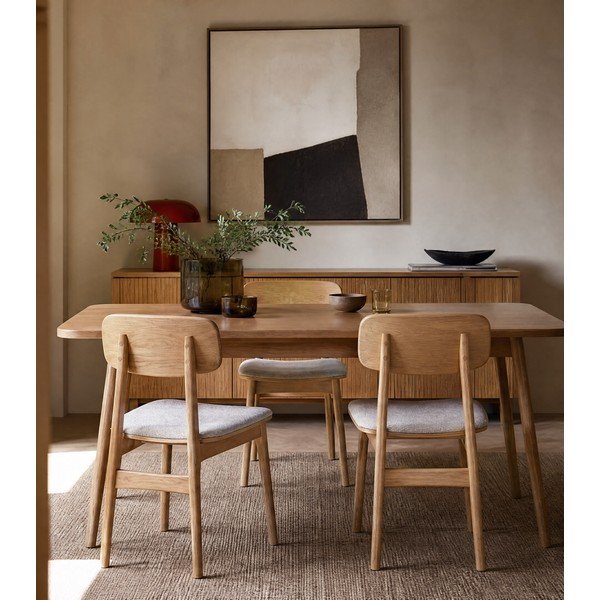 Трапезен стол в бежов и естествен цвят Livo – Unique Furniture-image-3