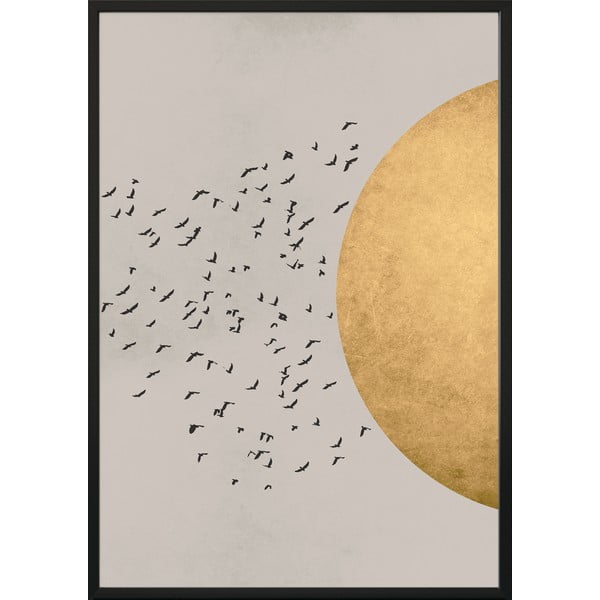Плакат за стена в рамка BIRDS/SILHOUTTE, 40 x 50 cm Birds Silhouette - DecoKing