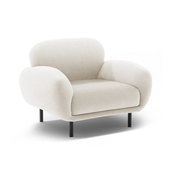 Бяло кресло от букле Poppy – Micadoni 