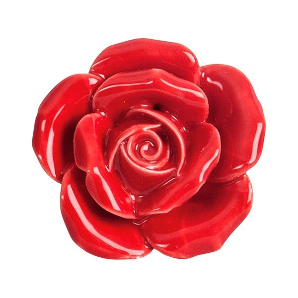 Keramická úchytka Peony Red