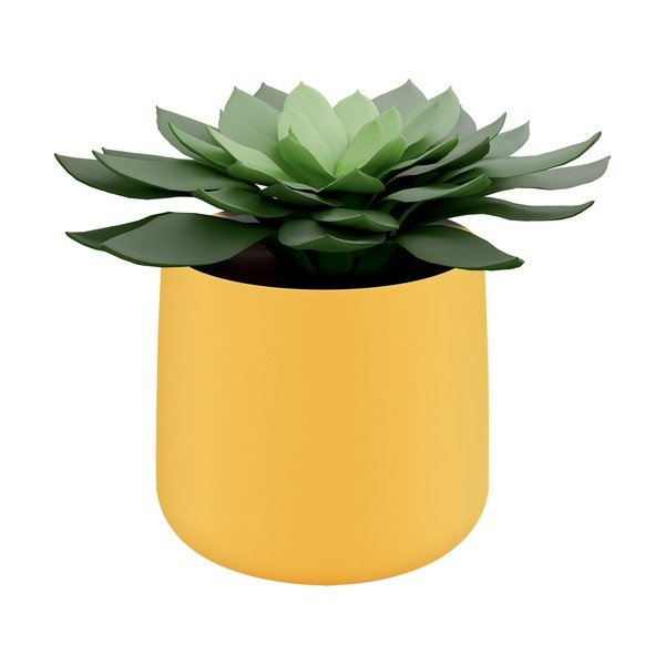 Жълта керамична саксия Cosy - Leitz-image-2