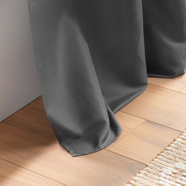 Антрацитно перде от микрофибър 140x280 cm Absolu – douceur d'intérieur-image-4