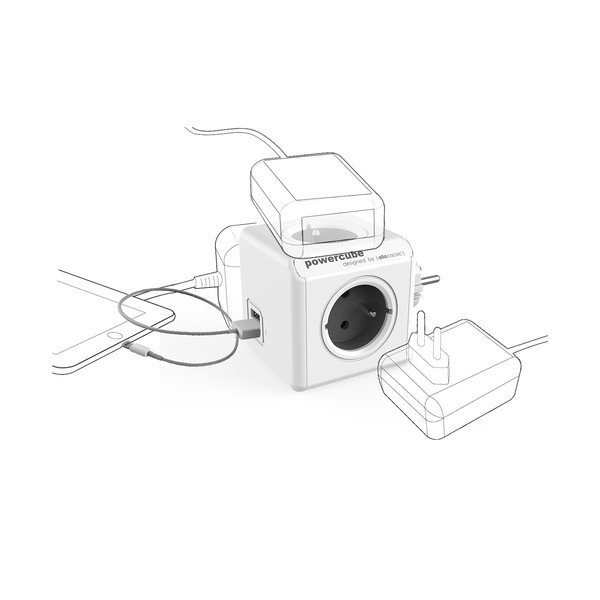 Извод за контакт 12 cm PowerCube Original USB – Cubenest-image-2