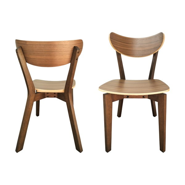 Кафяв трапезен стол Roxby – Actona-image-2