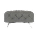 Сива кадифена табуретка Chelsea – Ropez