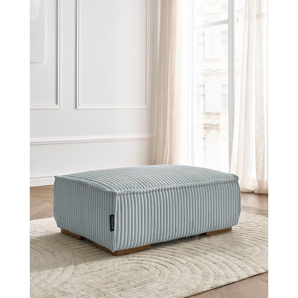 Светлосива табуретка  от рипсено кадифе Chelsea – Bobochic Paris-image-1