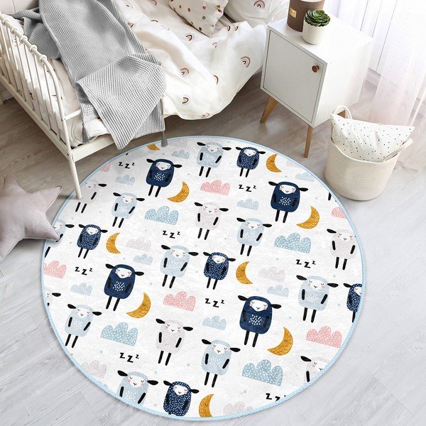 Бял детски килим ø 120 cm Comfort - Mila Home-image-4