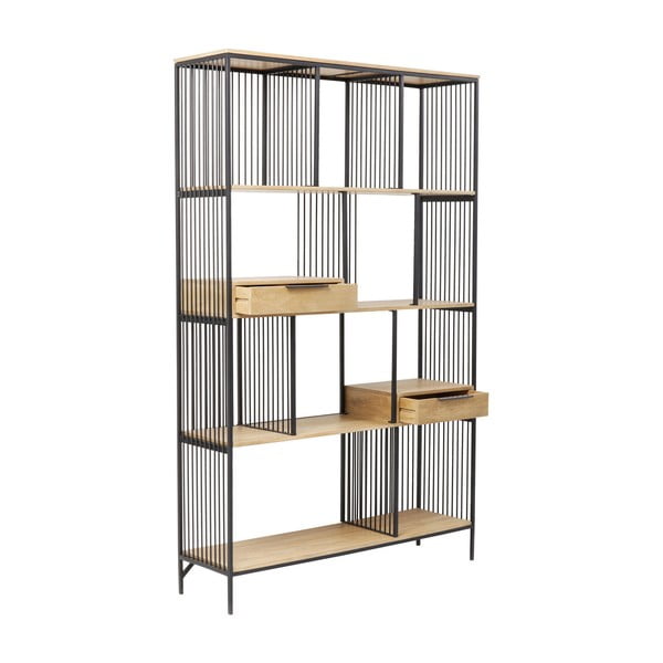 Метален шкаф за книги с рафтове от мангово дърво, височина 200 cm Modena - Kare Design