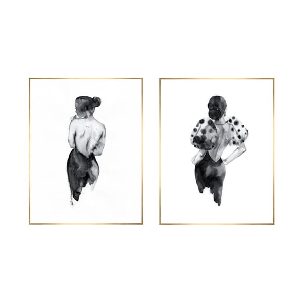 Картини в комплект 2 бр. 30x40 cm Woman Sketch – knor