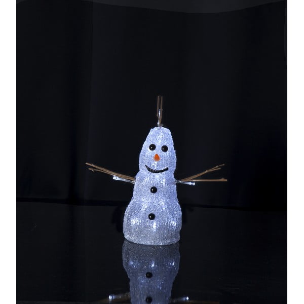Бяла коледна светлинна украса Crystal Snowman – Star Trading-image-2