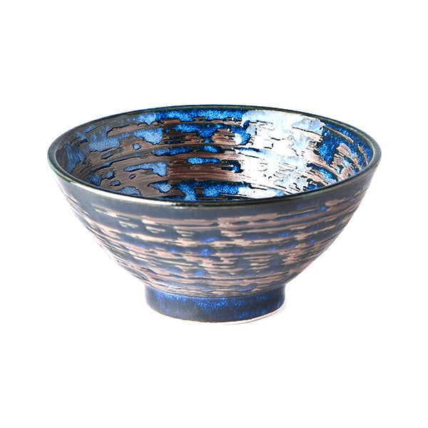 Синя керамична купа Swirl, ø 16 cm Copper - MIJ