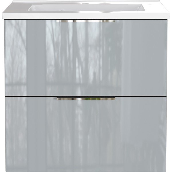 Сив гланцов стенен шкаф за мивка 61x61 cm Celano – Germania-image-2