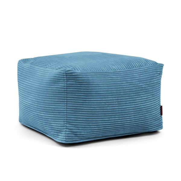 Син пуф от рипсено кадифе Softbox MooG – SLOWDOWN