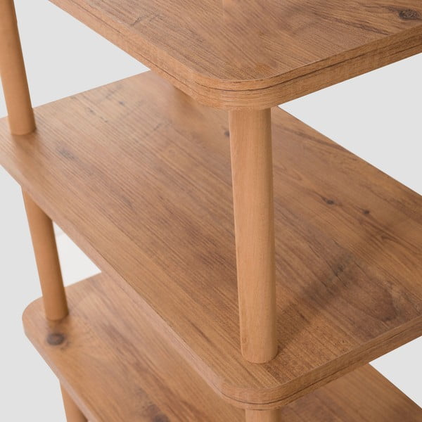 Етажерка за книги в декор от бор в естествен цвят 80x75 cm Step - Kalune Design-image-3