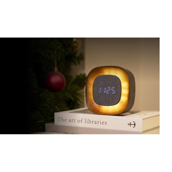 Дигитална аларма Lumos Walnut – Gingko-image-3