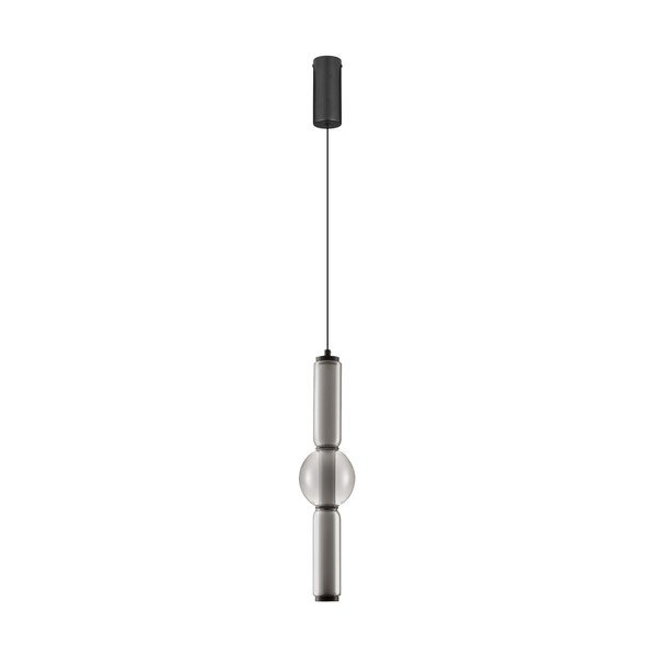 Сиво стъклено LED затъмняващо се висящо осветително тяло ø 12 cm Ulon – Nova Luce