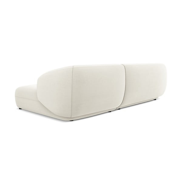 Бял кадифен ъглов диван (десен ъгъл) Moana – Makamii-image-2