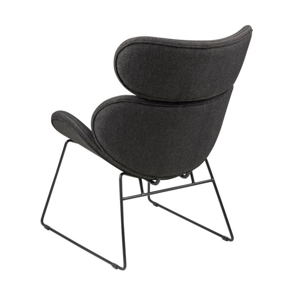 Тъмно сив фотьойл с черни крака Cazar - Actona-image-3