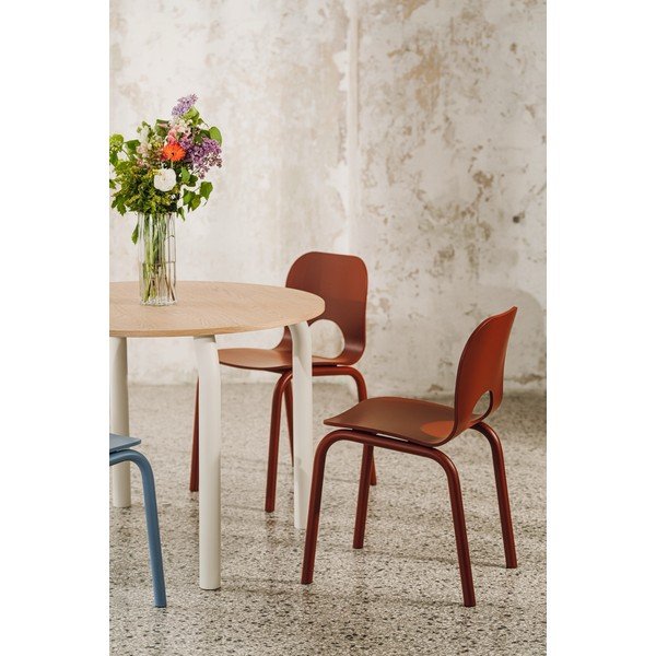 Кръгла трапезна маса с дъбов плот ø 100 cm Meko – noo.ma-image-3