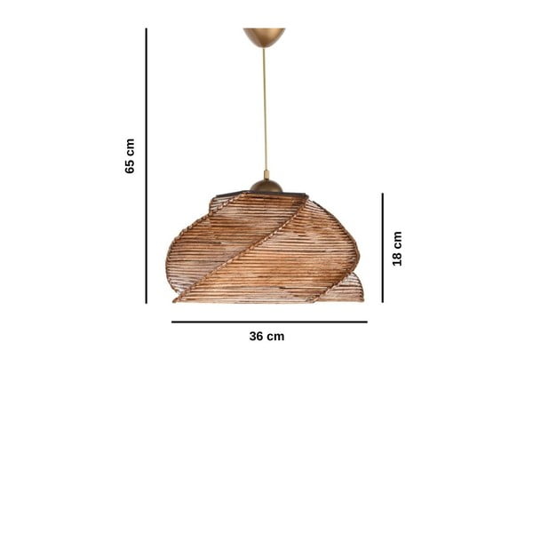 Бежово висящо осветително тяло ø 36 cm Pentagone – Opviq lights-image-1