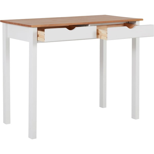 Работна маса от бял и кафяв бор, дължина 100 cm Gava - Støraa-image-2