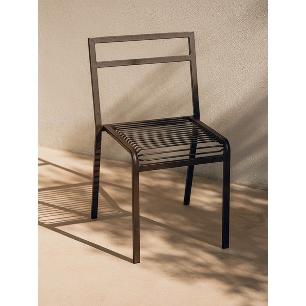 Тъмнокафяв градински стол метален Oto – noo.ma-image-1