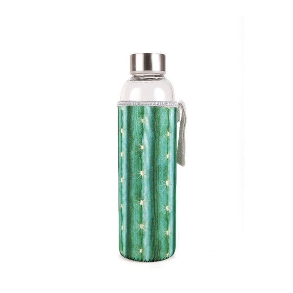 Стъклена бутилка в неопренова опаковка Cactus, 600 ml - Kikkerland
