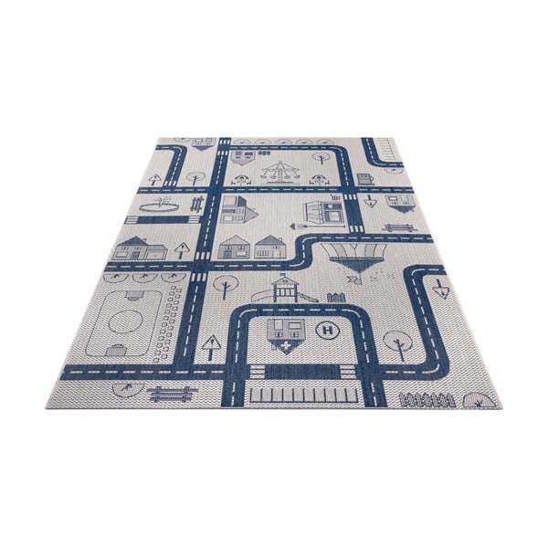 Син бебешки килим Град, 120 x 170 cm - Ragami-image-3