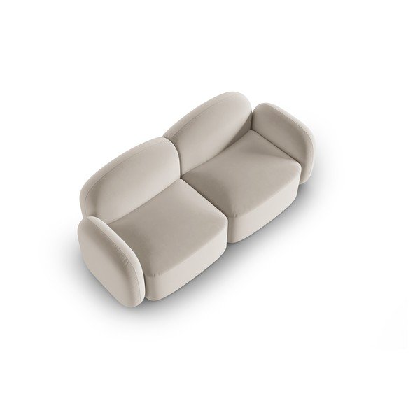 Бежов кадифен диван 194 cm Blair - Micadoni Home-image-3