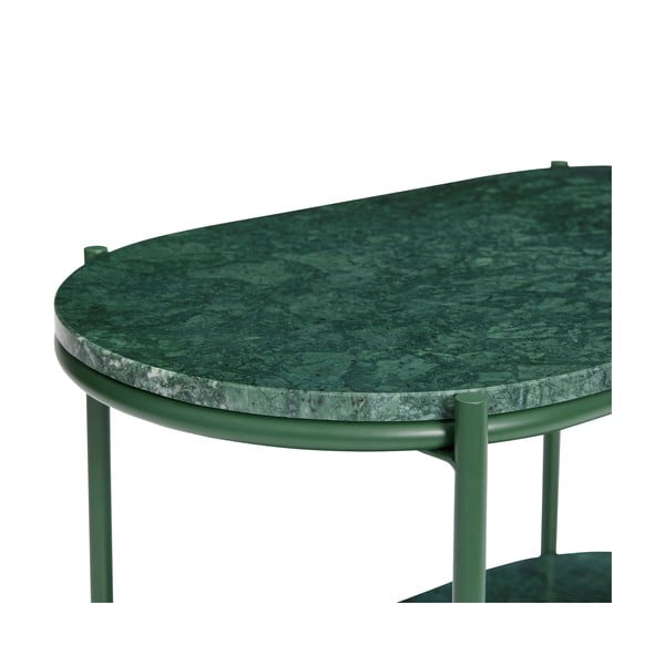 Тъмнозелена мраморна масичка за кафе 34x58 cm Nusa – Hübsch-image-3