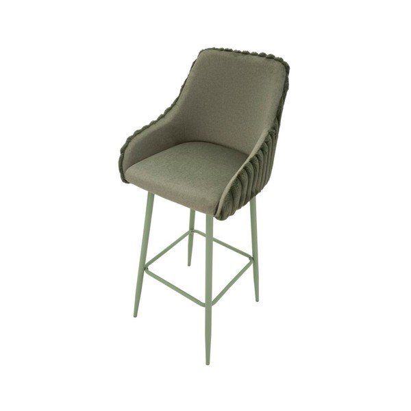 Зелени тапицирани бар столове в комплект с подлакътници 2 бр. (височина на седалката 78 cm) Alaska – Mauro Ferretti-image-3