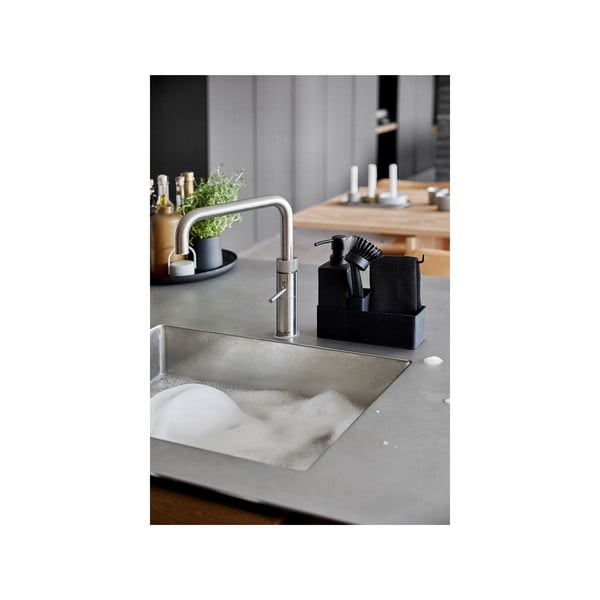 Черна пластмасова/силиконова стойка за перилни препарати Singles – Zone-image-1