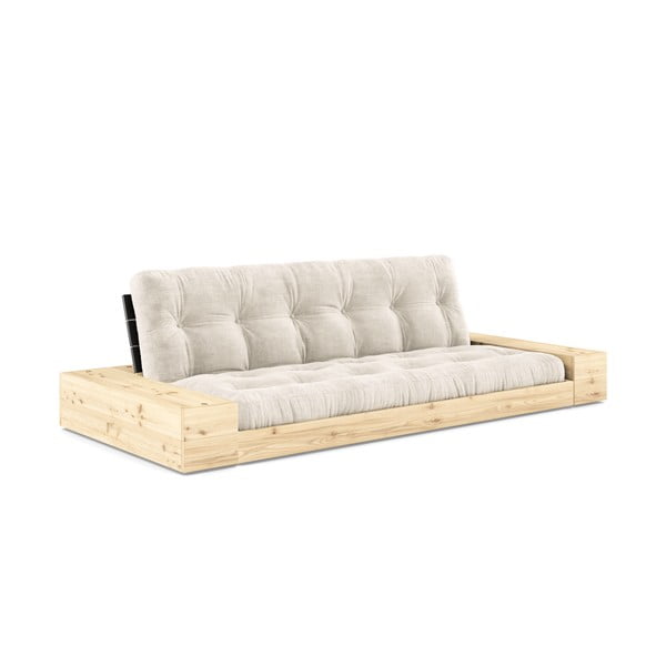 Бял разтегателен диван от велур 244 cm Base – Karup Design