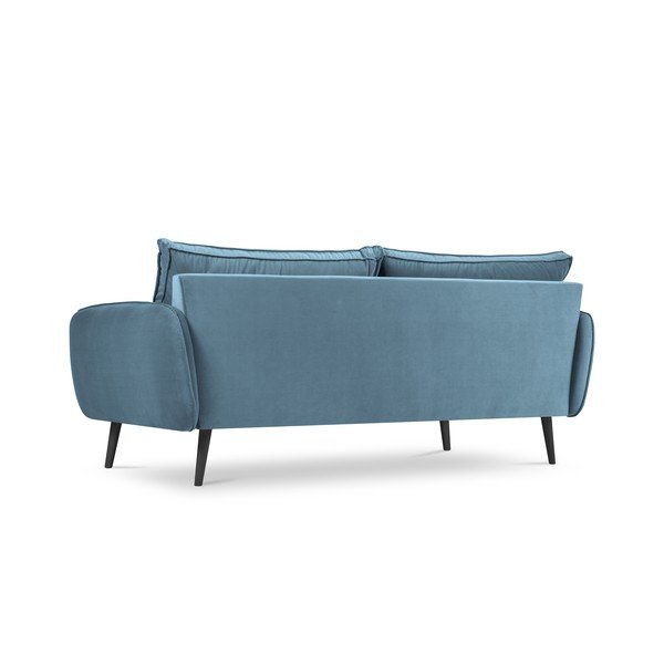 Светлосиньо кадифе с черни крака , 198 cm Lento - Kooko Home-image-3