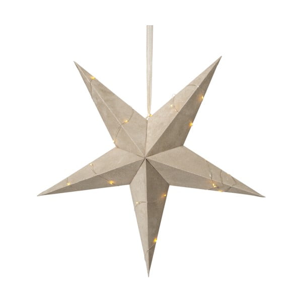 Бежова коледна светлинна украса , ø 60 cm Velvet - Star Trading