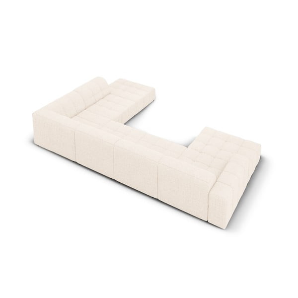 Кремав ъглов диван (десен ъгъл/U-образна форма) Chicago - Cosmopolitan Design-image-4