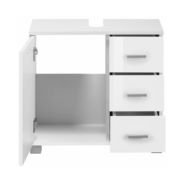 Бял дървен шкаф под мивката Rhonda - Støraa-image-2