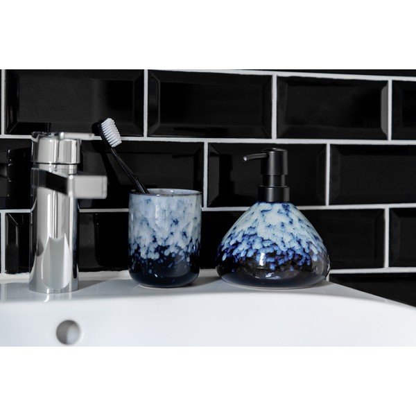 Тъмносиня керамична чаша за четки за зъби Rosali - Wenko-image-3