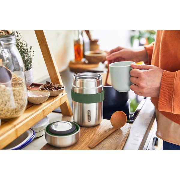 Термос за храна от неръждаема стомана в сребрист цвят 400 ml – Black + Blum-image-1