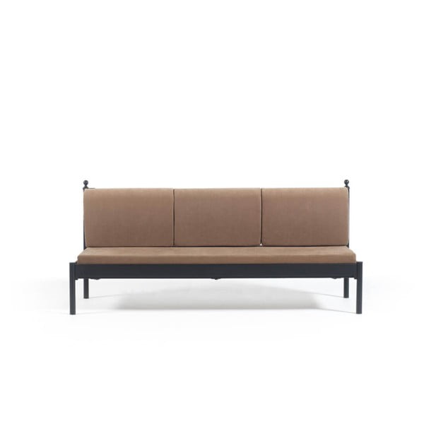 Кафяв триместен диван на открито Mitas, 76 x 209 cm - Unknown