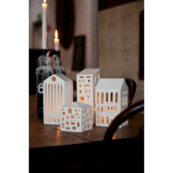 Бял керамичен свещник Urbania Lighthouse High Building - Kähler Design-image-2
