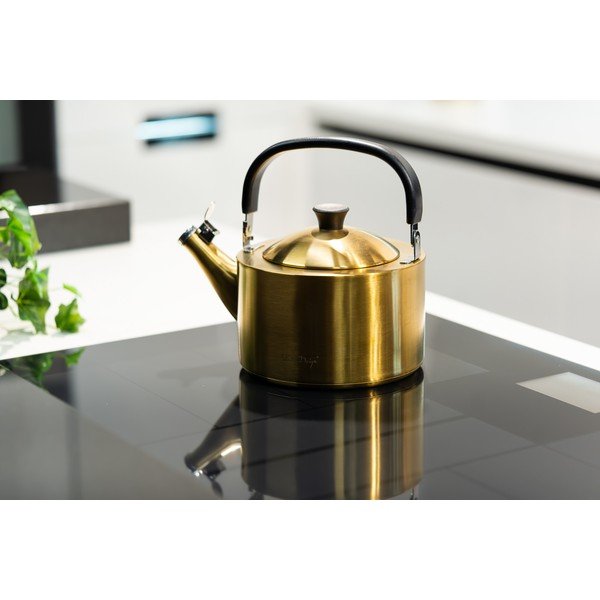 Чайник от неръждаема стомана в златист цвят1,5 l Diamante – Vialli Design-image-4