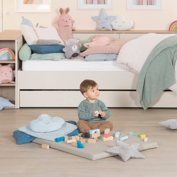 Бежово детско килимче за игра 78x100 cm Greyish gesteppt – Roba-image-1