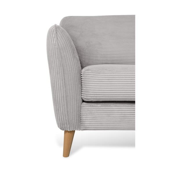 Светлосив ъглов диван от рипсено кадифе (десен ъгъл) Paris – Scandic-image-4