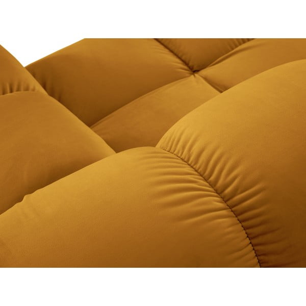 Жълт кадифен диван 282 cm Bellis - Micadoni Home-image-1