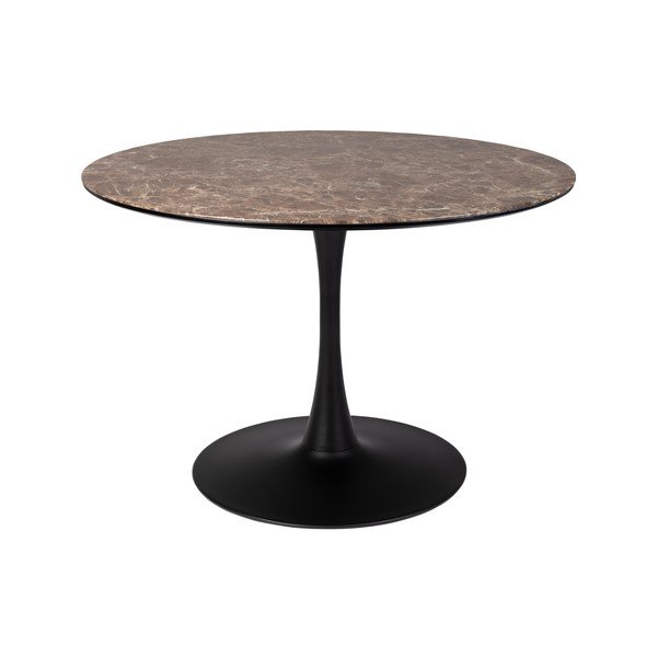 Кръгла трапезна маса с плот от имитация на мрамор ø 110 cm Maru – White Label