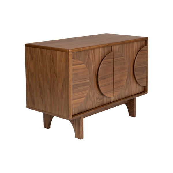 Кафяв нисък скрин от декор от орех 82x58 cm Groove – Zuiver-image-2